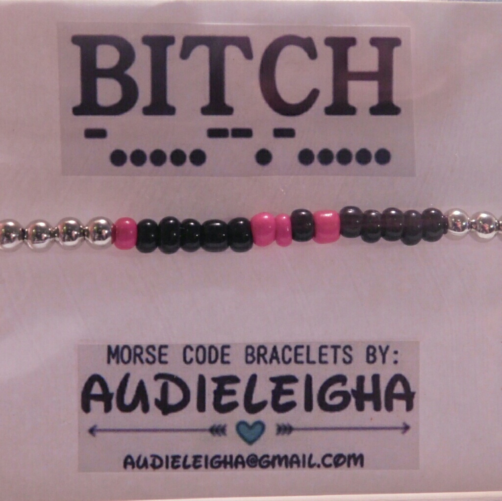 Bitch Morse Code Bracelet